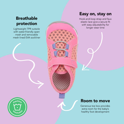 See Kai Run - Anker Water-Friendly Active Shoe for Toddlers, Coral/Multi, 6