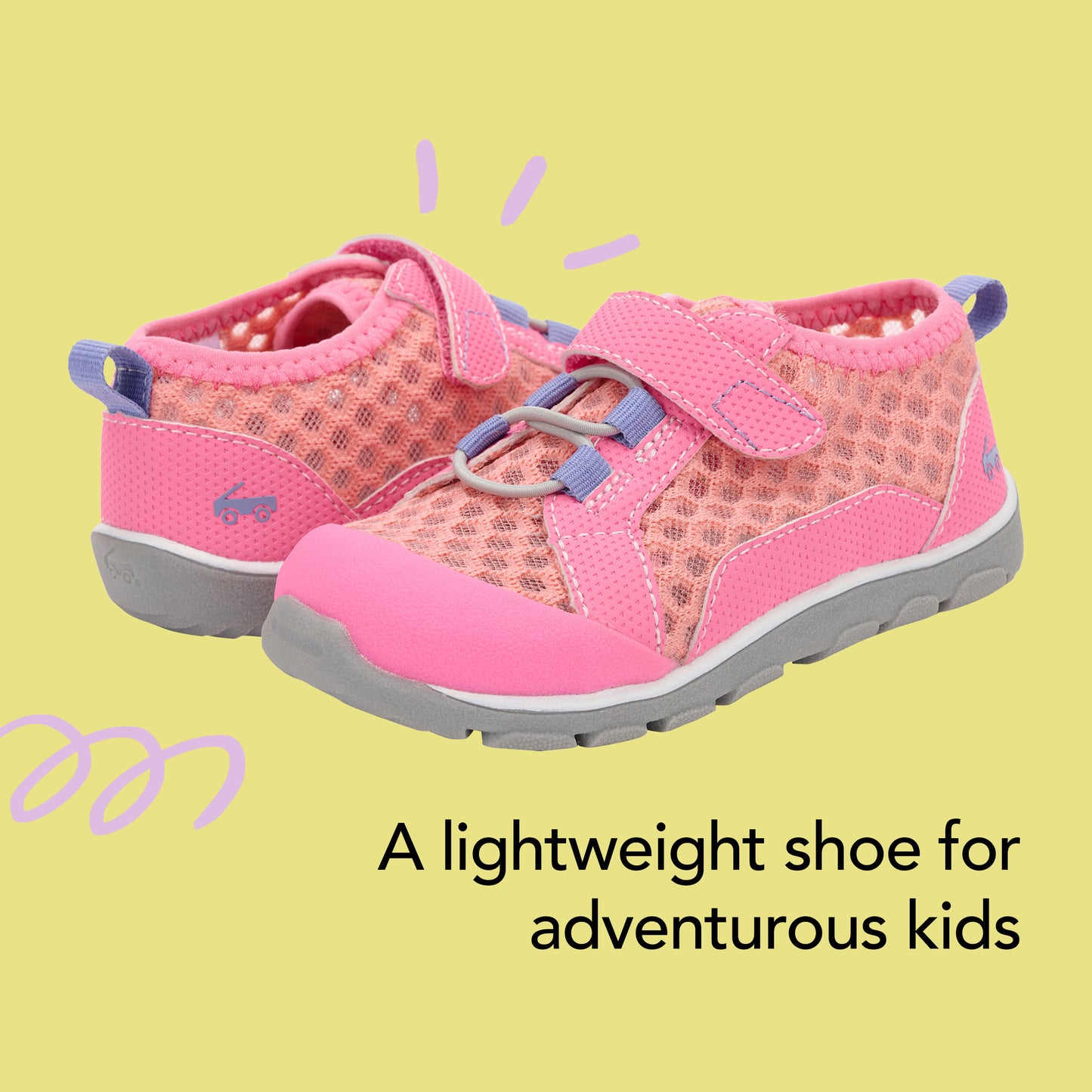 See Kai Run - Anker Water-Friendly Active Shoe for Toddlers, Coral/Multi, 8