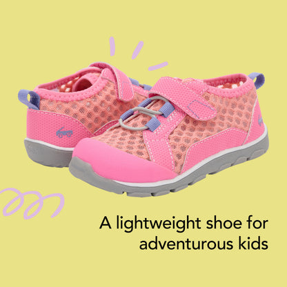 See Kai Run - Anker Water-Friendly Active Shoe for Little Kids, Coral/Multi, 12