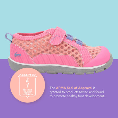 See Kai Run - Anker Water-Friendly Active Shoe for Toddlers, Coral/Multi, 8