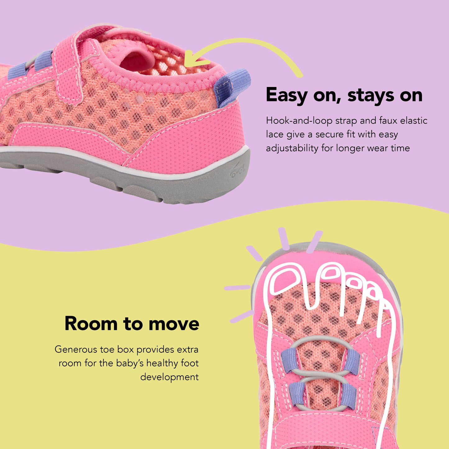 See Kai Run - Anker Water-Friendly Active Shoe for Toddlers, Coral/Multi, 6