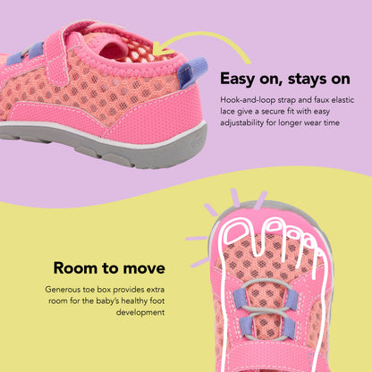 See Kai Run - Anker Water-Friendly Active Shoe for Toddlers, Coral/Multi, 6