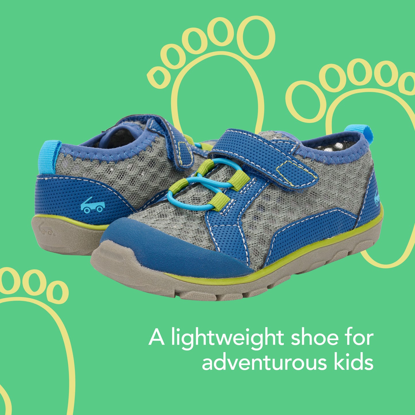 See Kai Run - Anker Water-Friendly Active Shoe for Little Kids, Gray/Multi, Toddler 5