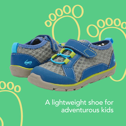 See Kai Run - Anker Water-Friendly Active Shoe for Little Kids, Gray/Multi, Toddler 8