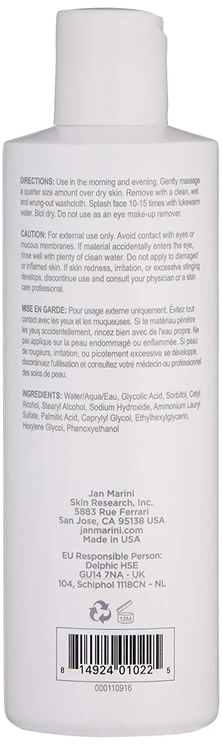 Jan Marini Bioglycolic Facial Cleanser, Pink, 237 ml (Pack of 1)