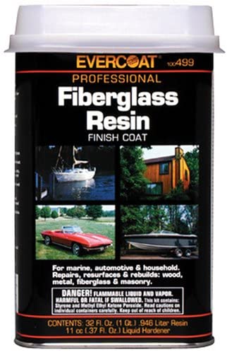 Evercoat Fiberglass Auto Resin - Waterproof & Impact-Resistant Formula - 32 Fl Oz