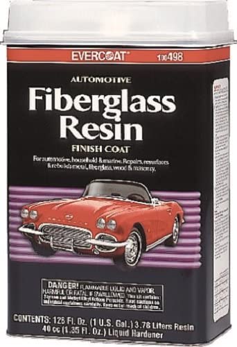 Evercoat Fiberglass Auto Resin - Waterproof & Impact-Resistant Formula - 128 Fl Oz