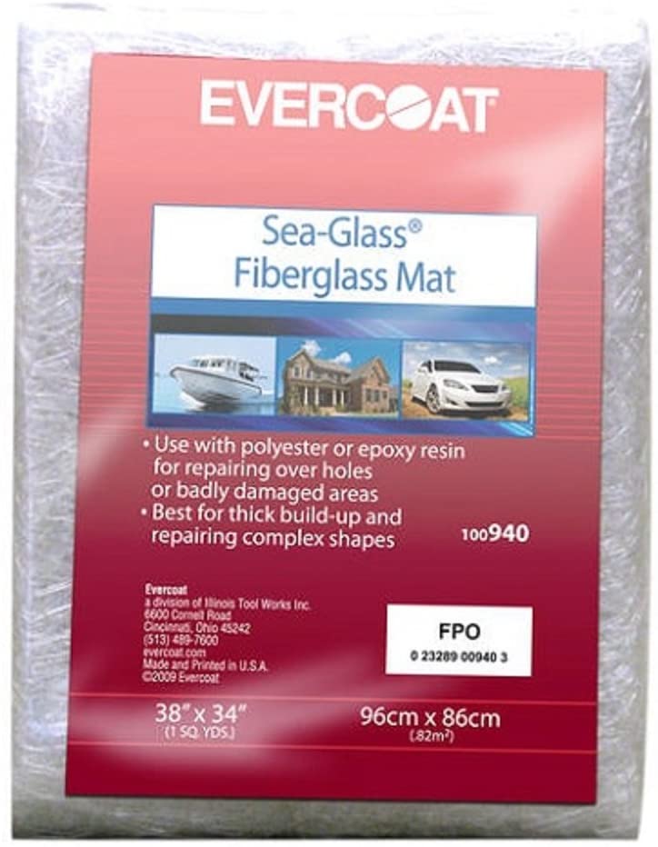 Evercoat Sea-Glass Fiberglass Mat - Fiberglass in Non-Woven State - 1.5 Oz - 9 Sq Ft