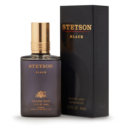 Stetson Black by Scent Beauty - Cologne for Men - Woody, Dark and Spicy Scent with Fragrance Notes of Sandalwood, Spices, and Suede - 1.5 Fl Oz
