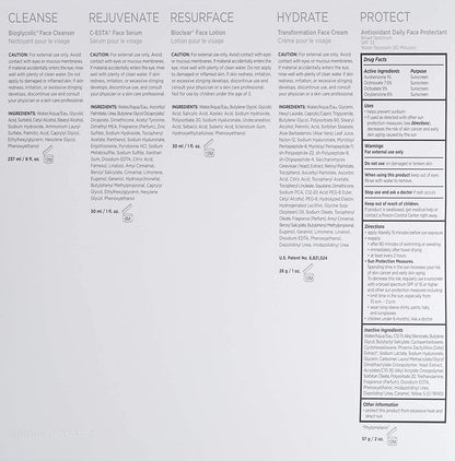 Jan Marini - Skin Care Management System: Bioglycolic Facial Cleanser, C-esta Serum, Retinol Plus Lotion, Age Intervention Peptide Extreme & Antioxidant Daily Face Protectant - Skin Care Regime