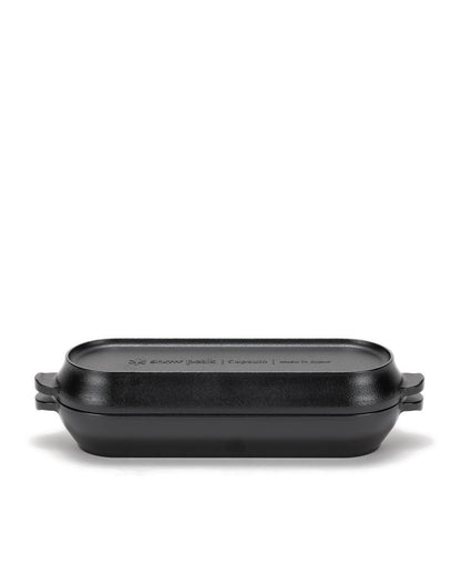 Snow Peak Cast Iron Micro Capsule - Small Dutch Oven - Home & Outdoor Kitchen - Camping - 4.2 Ibs