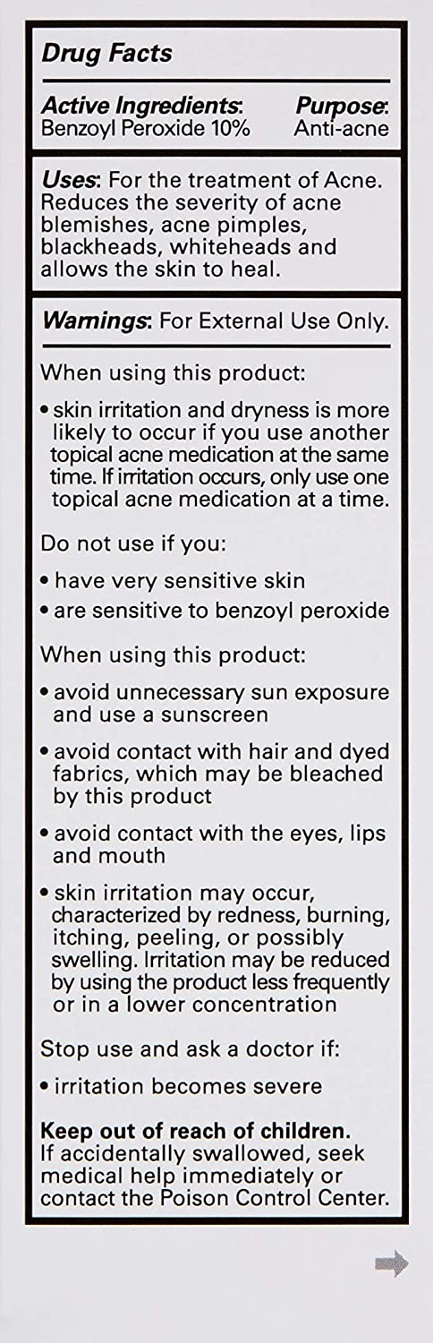 Benzoyl Peroxide Acne Treatment Solution 10%