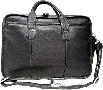 Canyon Outback Leather Goods, Inc. Glacier Canyon Slim Leather Briefcase - Laptop Sleeve - Great for Men and Women