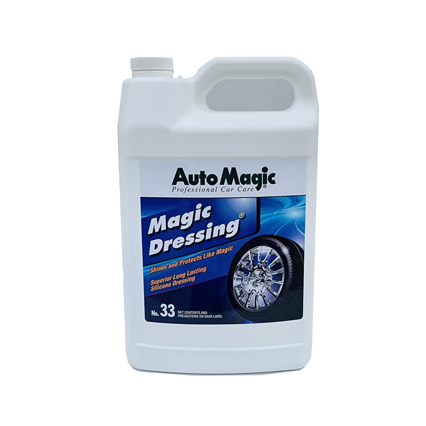 Auto Magic Dressing - Solvent-Based Silicone Dressing for Tires, Vinyl & Trim - 128 Fl Oz