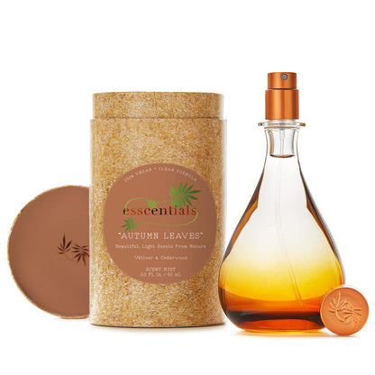Esscentials Autumn Leaves Fragrance Mist by Scent Beauty - Beautiful and Light Spray Fragrance from Nature - Vegan and Non-Toxic Mist Featuring Notes of Vetiver and Cedarwood - 2.0 Oz / 60ml