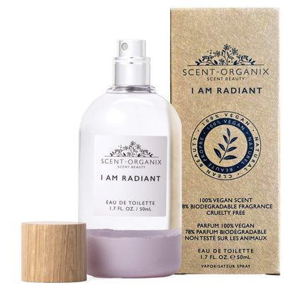 Scent-Organix I Am Radiant Perfume for Men & Women by Scent Beauty - Evocative Florals Scent with Notes of Lily-Of-The-Valley, Hyacinth & Vetiver - Non-Toxic, Vegan & Biodegradable Perfume - 1.7fl Oz