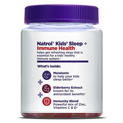 Natrol, Kids Sleep+ Immune Health Gummies, 50 Count