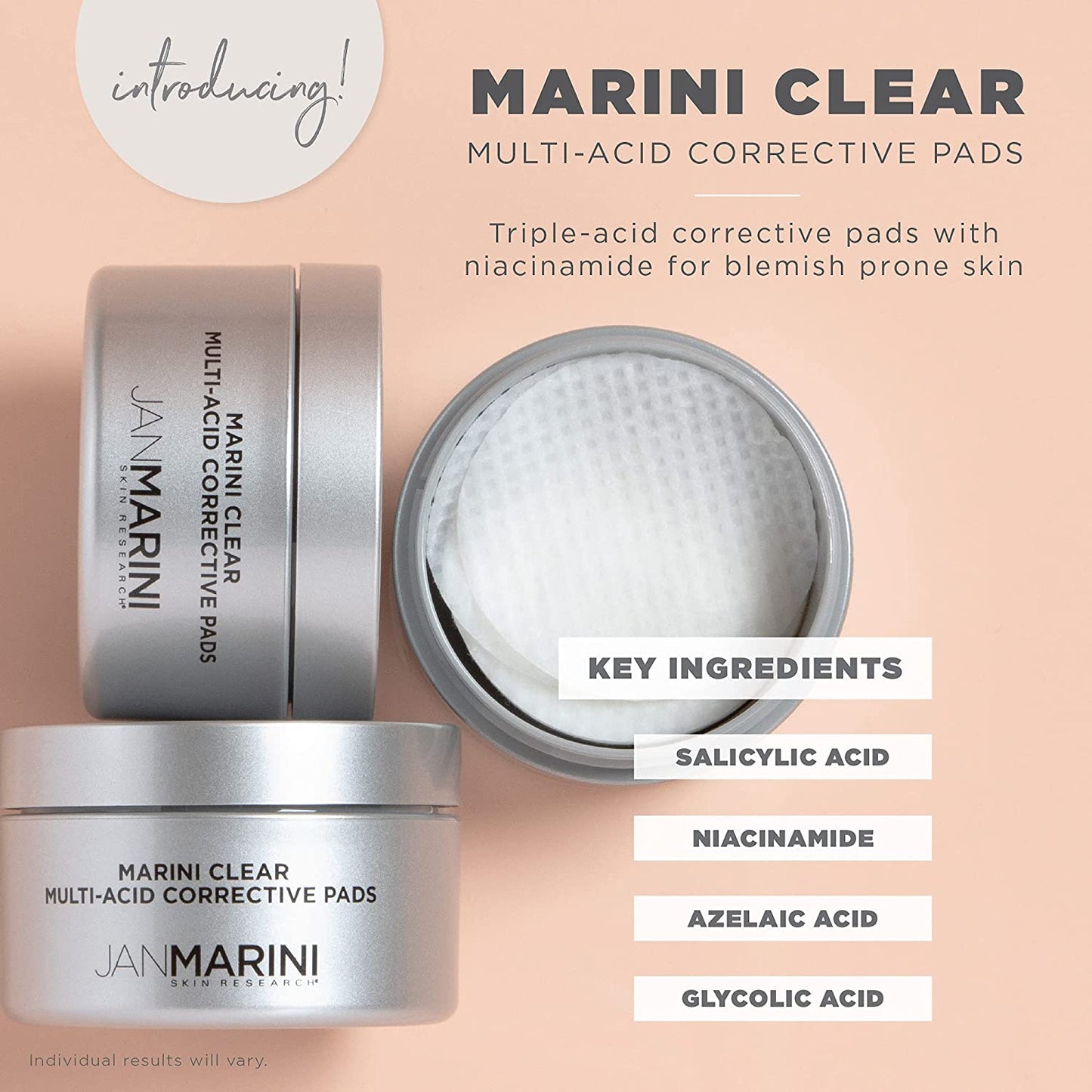 Jan Marini Skin Research Marini Clear Multi-Acid Corrective Pads, 30 ct.