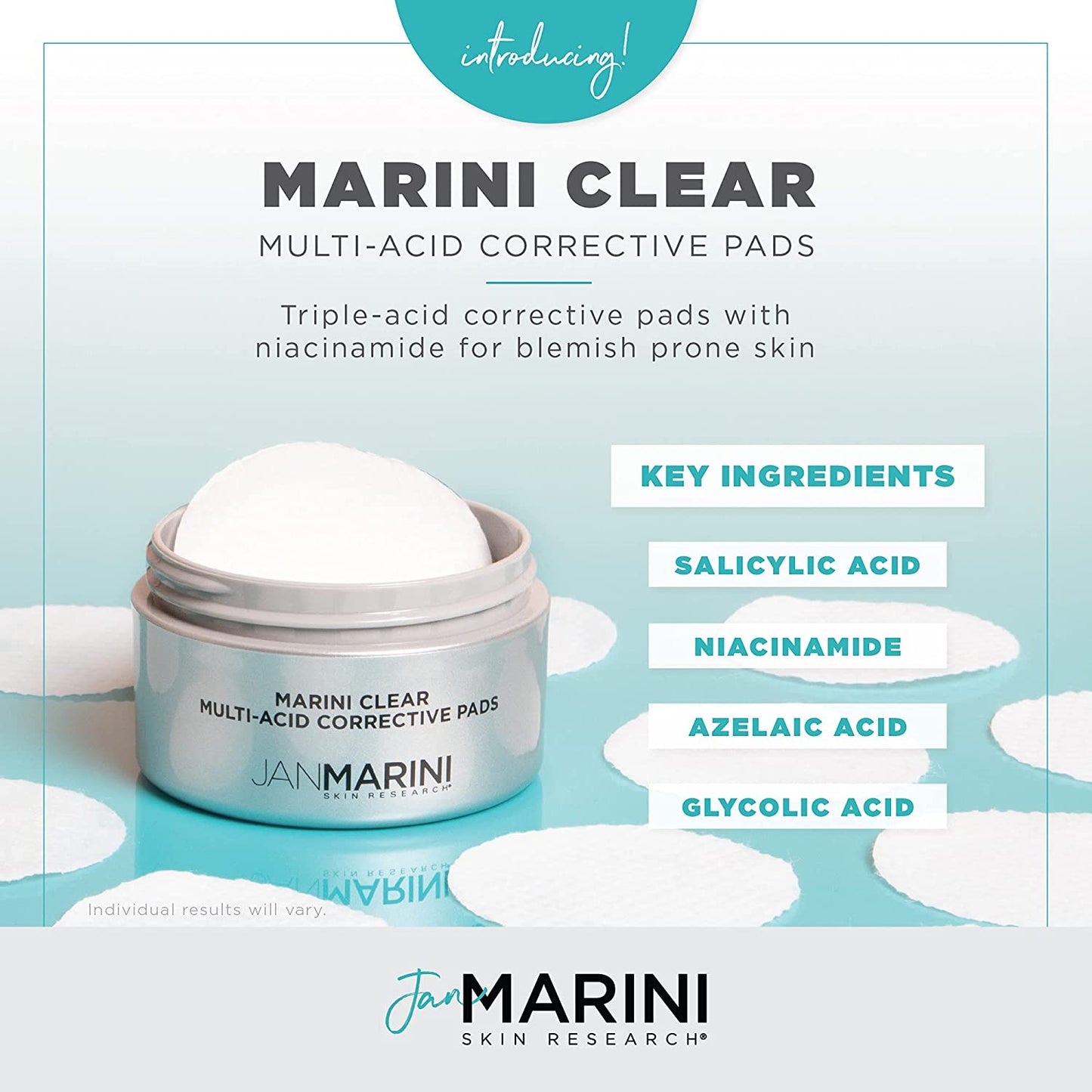 Jan Marini Skin Research Marini Clear Multi-Acid Corrective Pads, 30 ct.