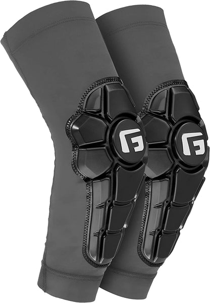 G-Form Pro-X2 Mountain Bike Elbow Pads - Elbow Compression Sleeve for Elbow Support - Grey/Black, Youth Large/X-Large