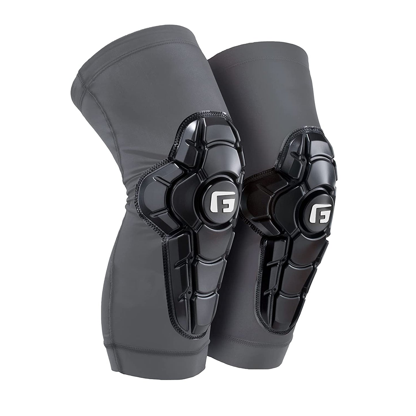 G-Form Youth Pro-X2 Mountain Bike Knee Pads - Knee Compression Sleeve for Boys & Girls - Grey/Black, Youth Large/X-Large