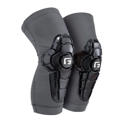 G-Form Youth Pro-X2 Mountain Bike Knee Pads - Knee Compression Sleeve for Boys & Girls - Grey/Black, Youth Large/X-Large