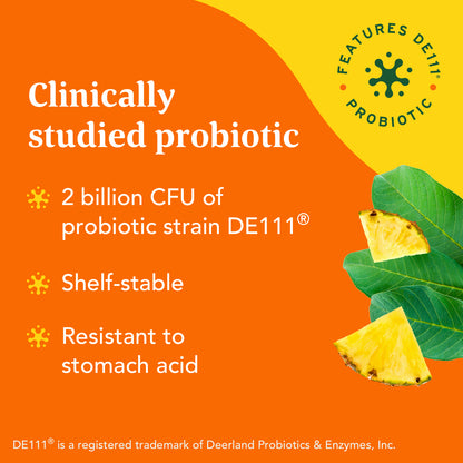 MegaFood Digestive Health Water Enhancer - Prebiotics & Probiotics for Women & Men - Support Gut Health with 2 Billion CFU - Pineapple Mango Kombucha Powder - 10 Count (Pack of 3)