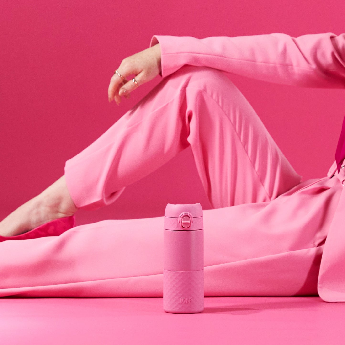 Ion8 Leakproof Travel Mug - Vacuum Insulated - 12 oz/360 ml - Rose bloom