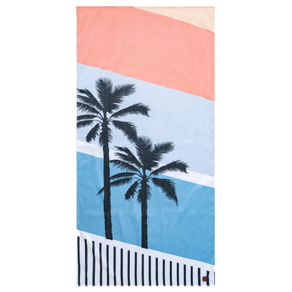 Cariloha Bamboo-Viscose Beach Towel - Palm Stripe