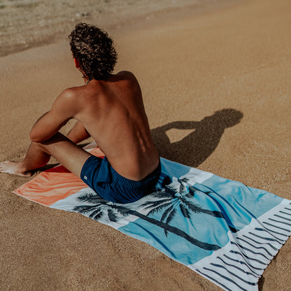 Cariloha Bamboo-Viscose Beach Towel - Palm Stripe