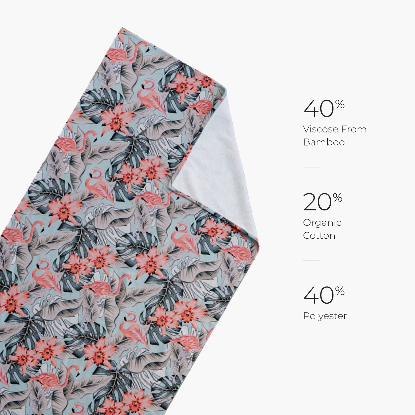 Cariloha Bamboo-Viscose Beach Towel - Flamingo