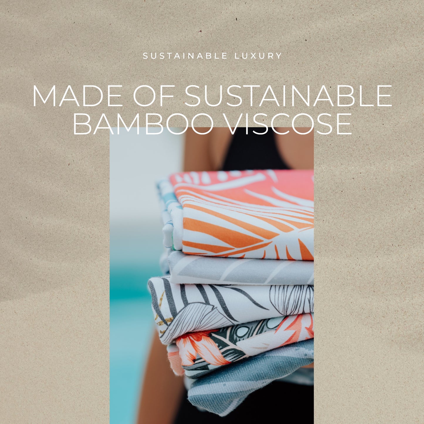 Cariloha Bamboo-Viscose Beach Towel - Sunkissed Coral