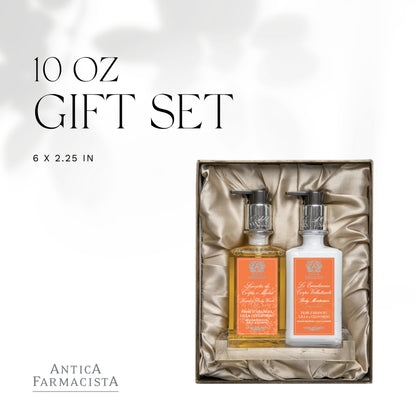 Antica Farmacista Gift Set with Hand/Body Wash, Body Moisturizer and Acrylic Bath/Body tray - Orange Blossom, Lilac & Jasmine