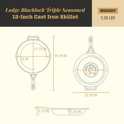 Lodge Blacklock Triple Seasoned 12" Skillet