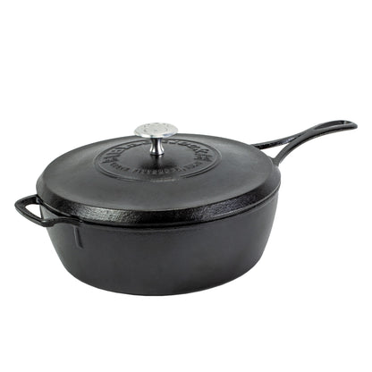 Lodge Blacklock Triple Seasoned 4 Qt Deep Skillet with Lid