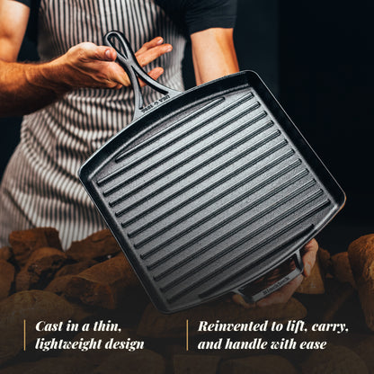 Lodge Blacklock Triple Seasoned 12" Square Grill Pan