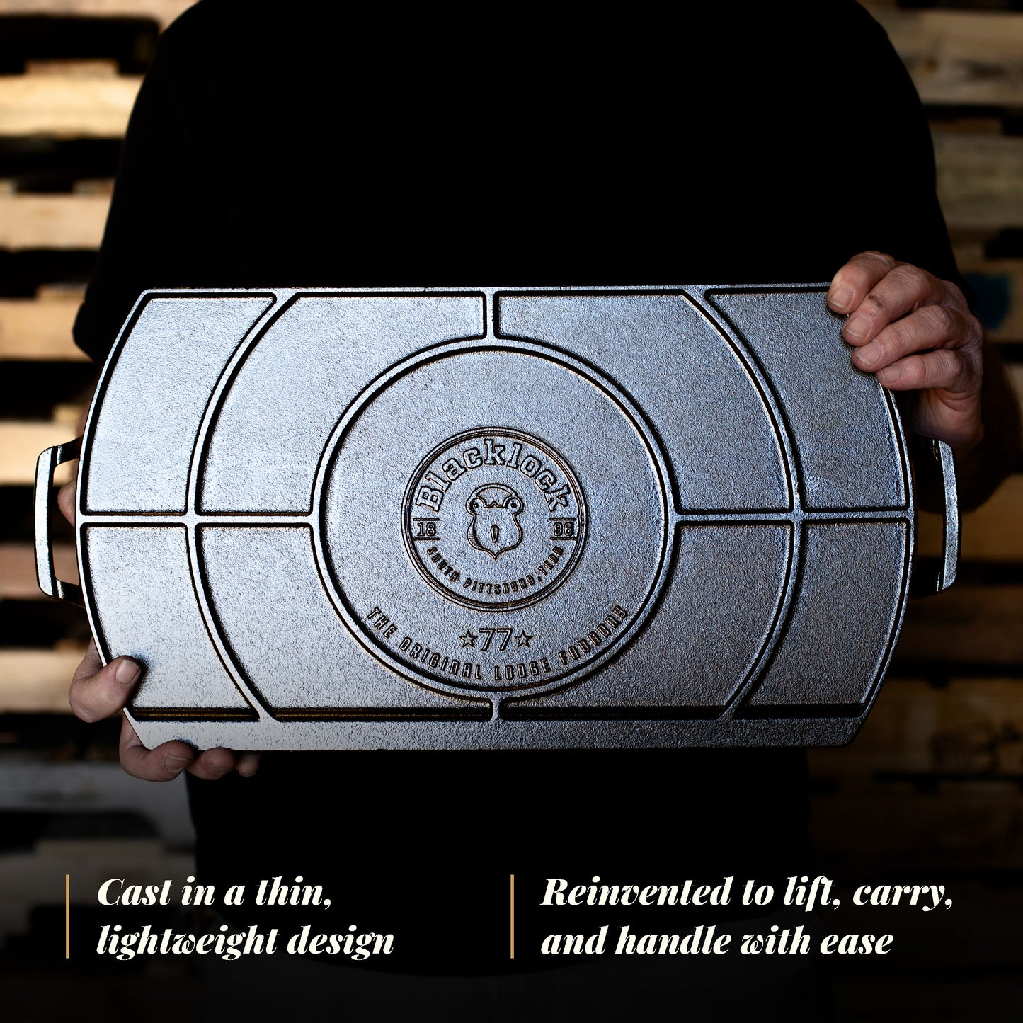Lodge Blacklock Triple Seasoned Double Burner Griddle