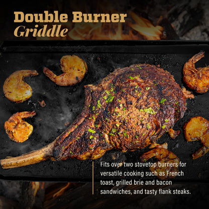 Lodge Blacklock Triple Seasoned Double Burner Griddle