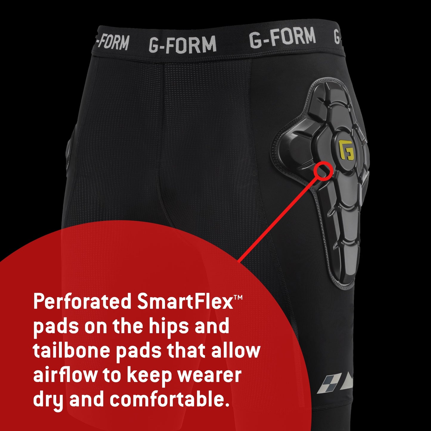 G-Form EX-1 Short Liner, Black/Yellow, Adult Small