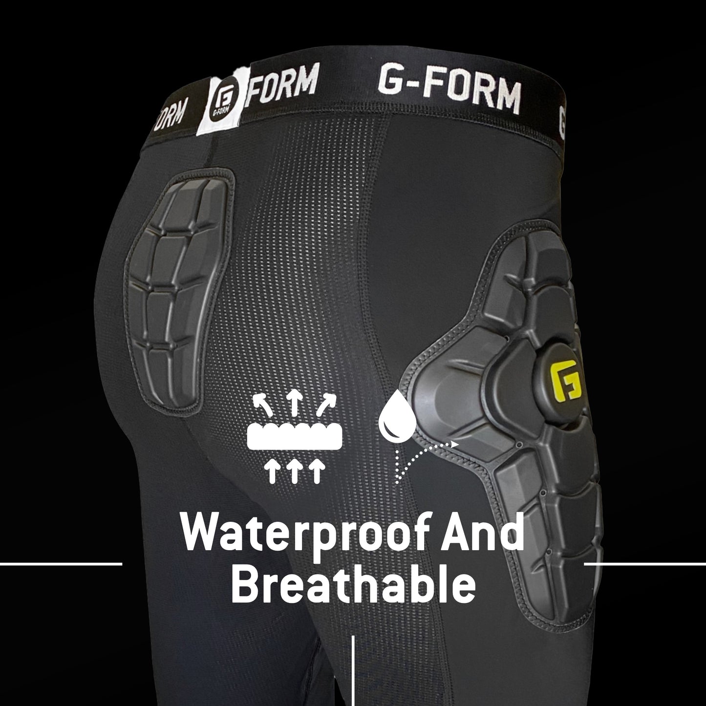 G-Form EX-1 Short Liner, Black/Yellow, Adult Small