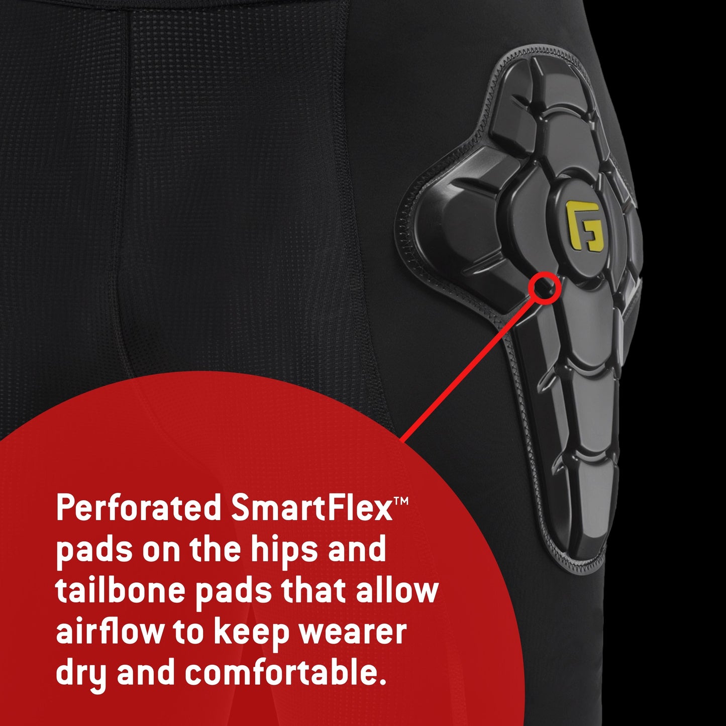G-Form EX-1 Short Liner, Black/Yellow, Adult Medium