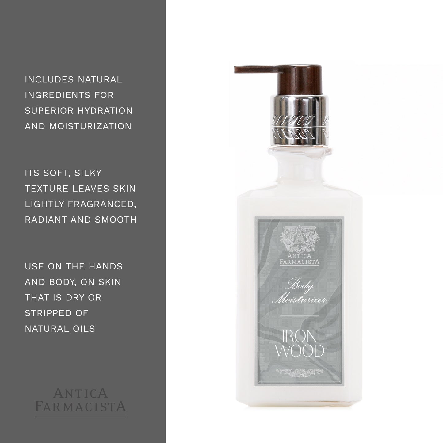 Antica Farmacista Body Moisturizer, Ironwood, 10 Fl Oz