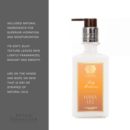 Antica Farmacista Body Moisturizer, Hana Lei, 10 Fl Oz