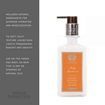 Antica Farmacista Orange Blossom, Lilac and Jasmine Body Moisturizer, 10 Fl Oz