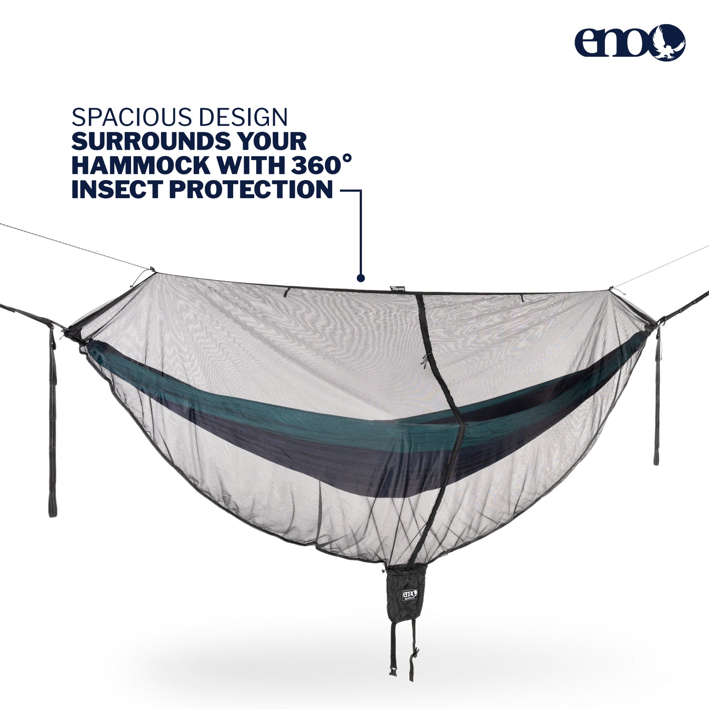 ENO, Eagles Nest Outfitters DoubleNest Print Lightweight Camping Hammock, 1 to 2 Person, Continential Trail Divide Coalition Special Edition