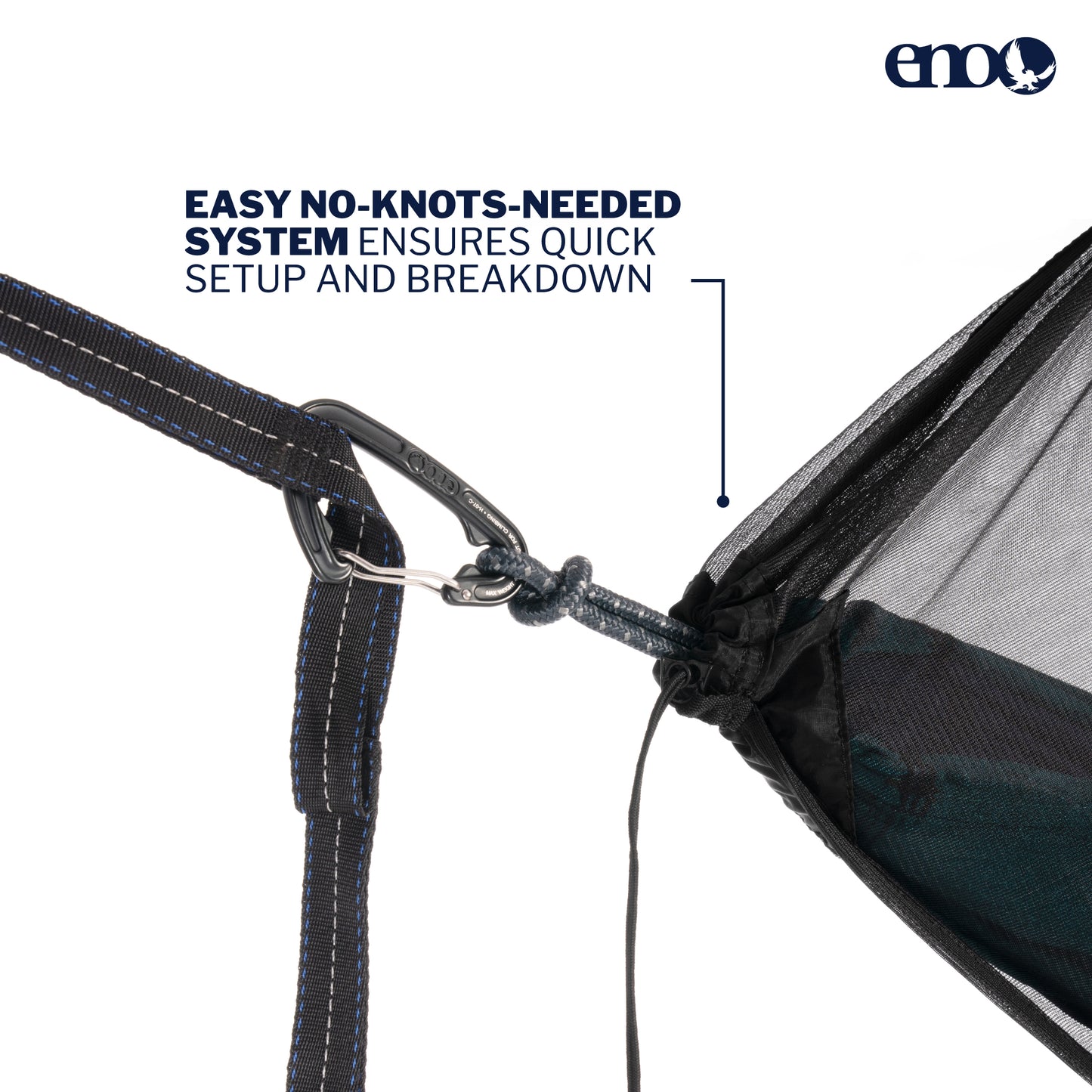 ENO, Eagles Nest Outfitters DoubleNest Print Lightweight Camping Hammock, 1 to 2 Person, Continential Trail Divide Coalition Special Edition