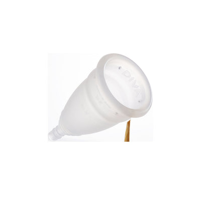 DivaCup Model 0 w/ Shaker Cleaning Cup - Reusable Menstrual Cup & Cleaning Device - BPA-Free - Leak-Free Feminine Hygiene - Tampon and Pad Alternative - Up to 12 Hours of Protection