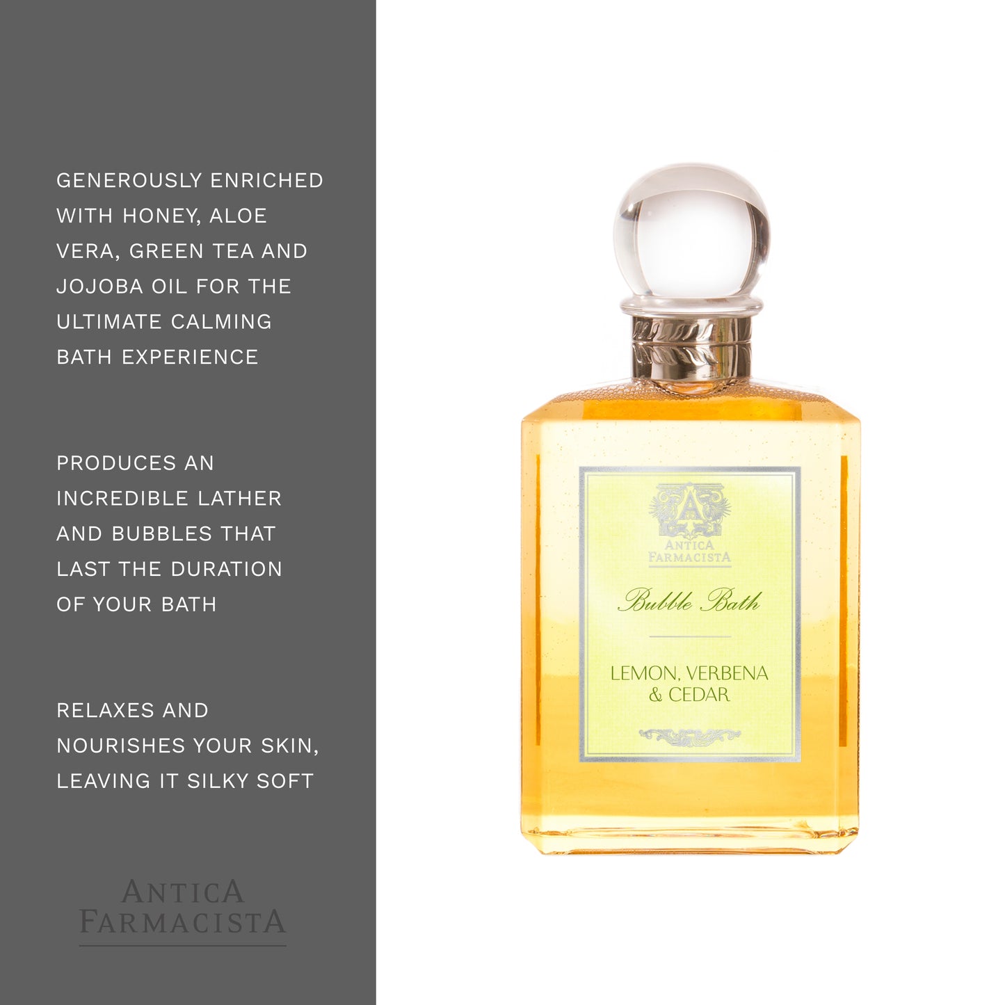Antica Farmacista Bubble Bath Lemon Verbena & Cedar, 15.8 Fl Oz