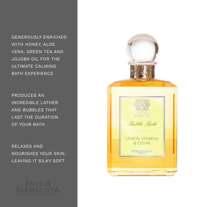 Antica Farmacista Bubble Bath Lemon Verbena & Cedar, 15.8 Fl Oz