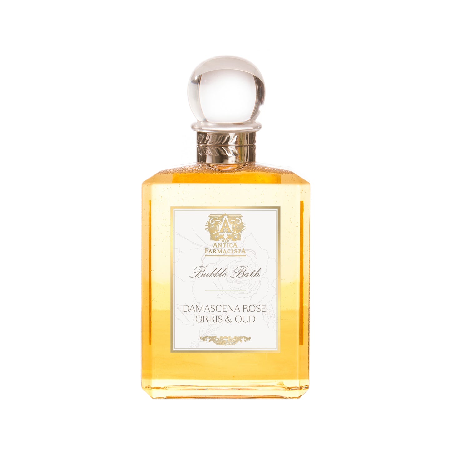 Antica Farmacista Damascena Rose Orris and Oud Bubble Bath, 15.8 Fl Oz